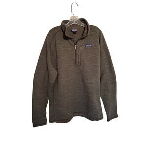 Patagonia Men's Quarter Zip Better Sweater Fleece Pullover Brown Size XL